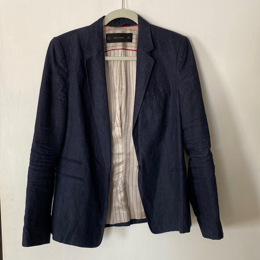 Zara Basics Blazer - Navy blue.